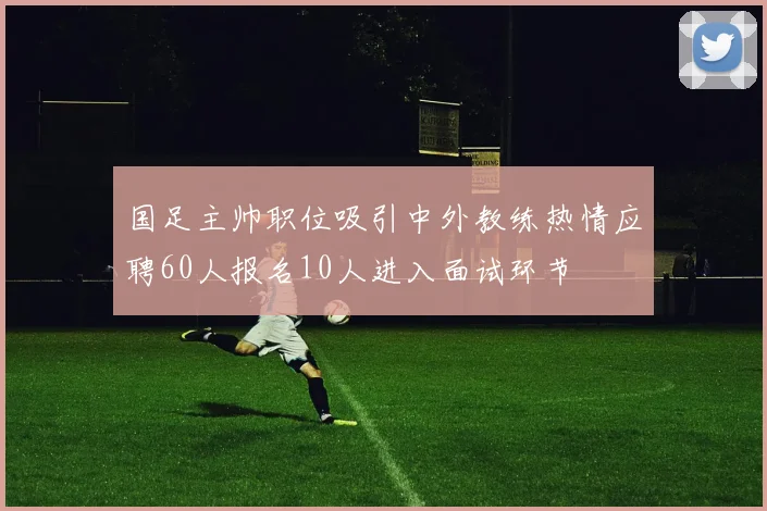 国足主帅职位吸引中外教练热情应聘60人报名10人进入面试环节